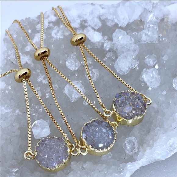 SOLD OUT Handmade Druzy Bolo Bracelet - Picture 4 of 8